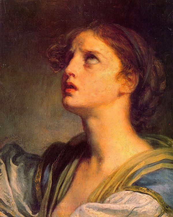 Jean Baptiste Greuze Head of a Young Girl Spain oil painting art
